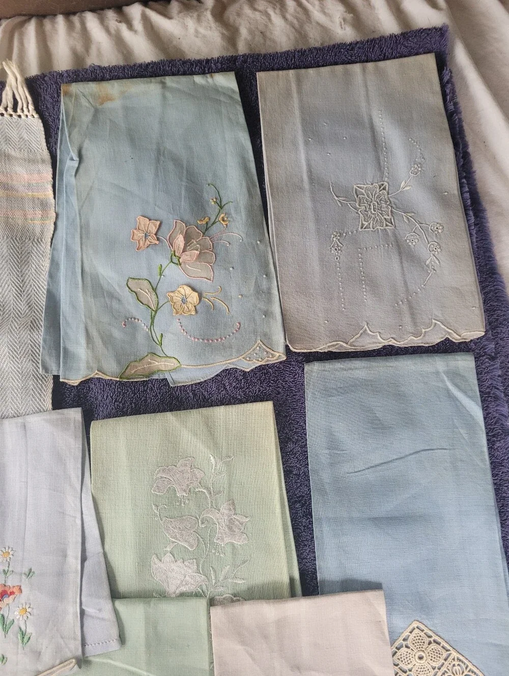 Assorted Blue Linens
